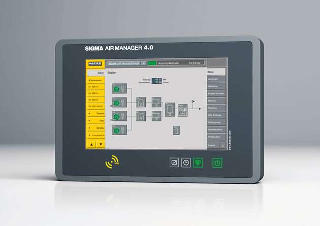 Die übergeordnete Steuerung Sigma Air Manager 4.0 sorgt für eine datentechnische Isolation zwischen dem stationsinternen Sigma Network und den extern verbundenen Netzen.