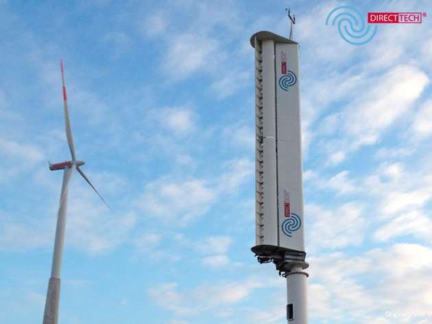 Directtech: Der Vertikalrotor Global bekam als erster seiner Art das Zertifikat nach IEC 61400.