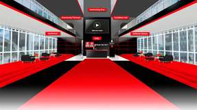 Check-in zur Online-Messe am virtuellen Foyer.