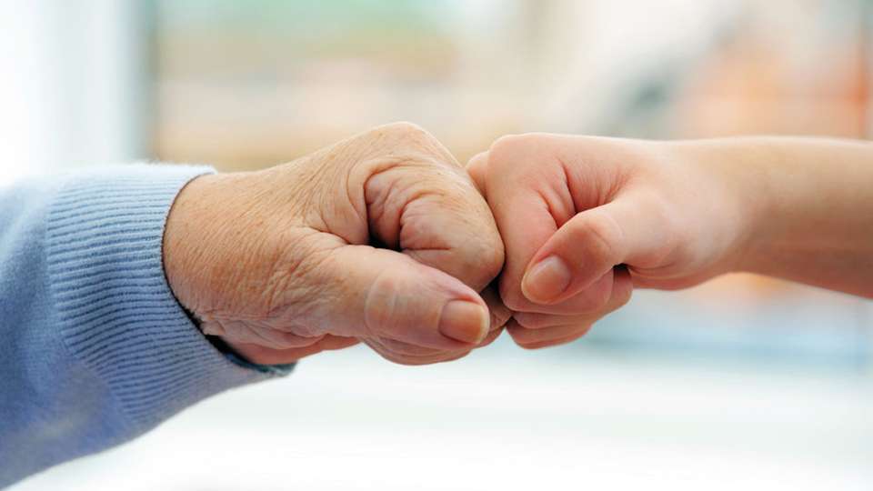 Gran & Grand Daughter Fist Bump