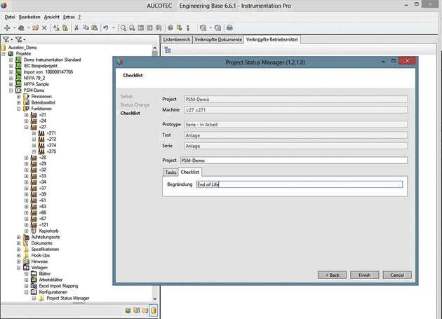 Der Projektstatus-Manager automatisiert Engineering-Workflows und den Datenaustausch mit externen Systemen.