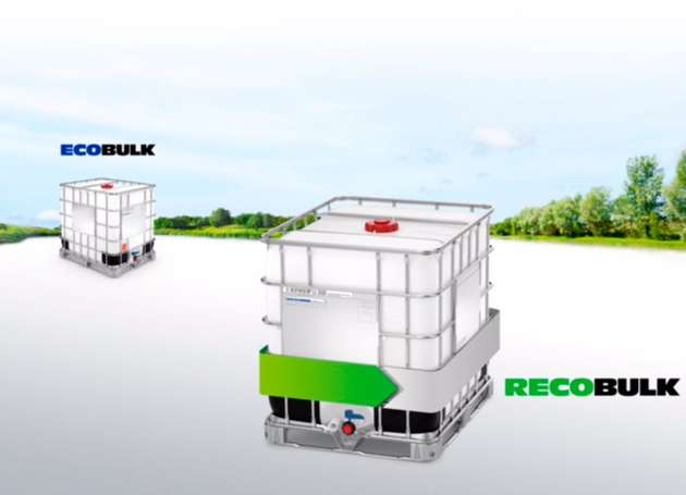 Der Recobulk von Schütz verfügt über die gleichen Standard-Spezifikationen wie der Ecobulk – beide Verpackungen sind daher zu 100 Prozent kompatibel.