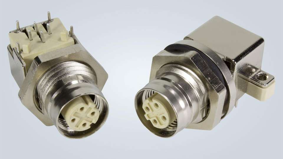 Der M12 für die direkte Übertragung aus dem Kabel auf die Leiterplatte ist ab sofort auch für das schnelle M12-Push-Pull-System erhältlich.