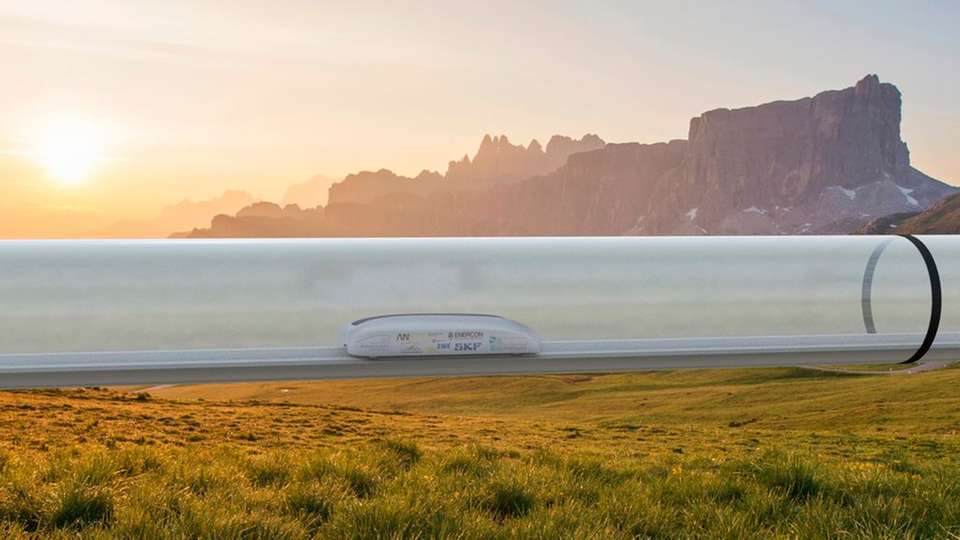 Projektstudie: So kann der Hyperloop aussehen.
