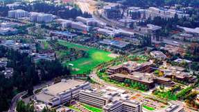 Auf dem Redmond Campus in Puget Sound strebt Microsoft 100 Prozent Nachhaltigkeit an.