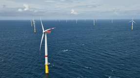 Das neue Vattenfall-Windkraftwerk 90 Kilometer westlich von Sylt.