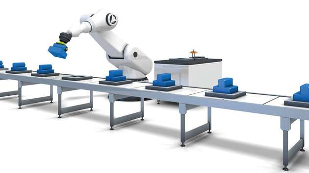Bei Robotik-Anwendungen können mit kontaktloser Verbindungstechnologie sowohl Schleifringe als auch komplexe Verkabelungen ersetzt werden.