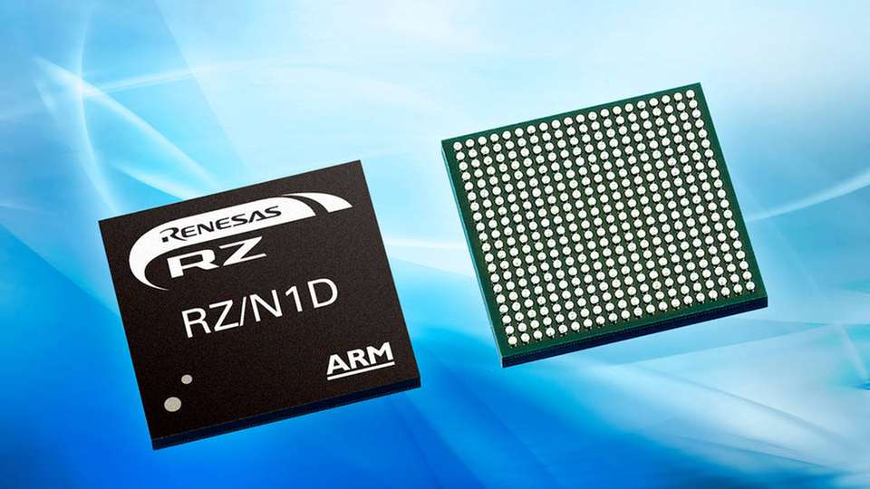 Die Mikrocontroller der RZ/N1-Familie integrieren Prozessor und Kommunikationblock mit Echtzeit-Ethernet-Switch auf einem Chip.