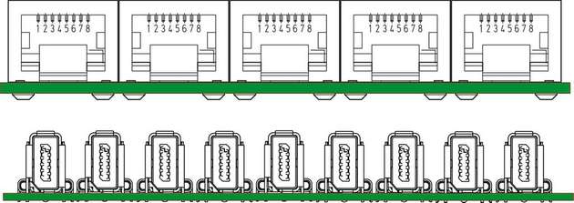 Die Schnittstelle ix Industrial benötigt deutlich weniger Platz als die bekannt RJ45. Sie eignet sich deshalb besonders gut für Bauteile, die dem Trend der Miniaturisierung besonders stark unterworfen sind, wie etwa Sensoren.