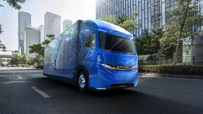 Der vollelektrische Lkw E-Fuso Vision One.