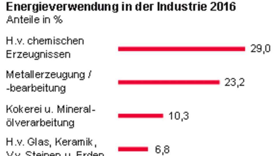 Energieverwendung in der Industrie 2016