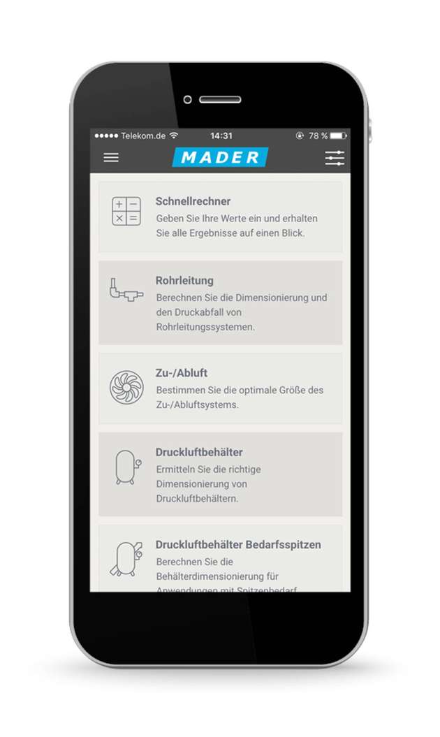 Die übersichtliche App bietet eine Vielzahl praktischer Funktionen ...