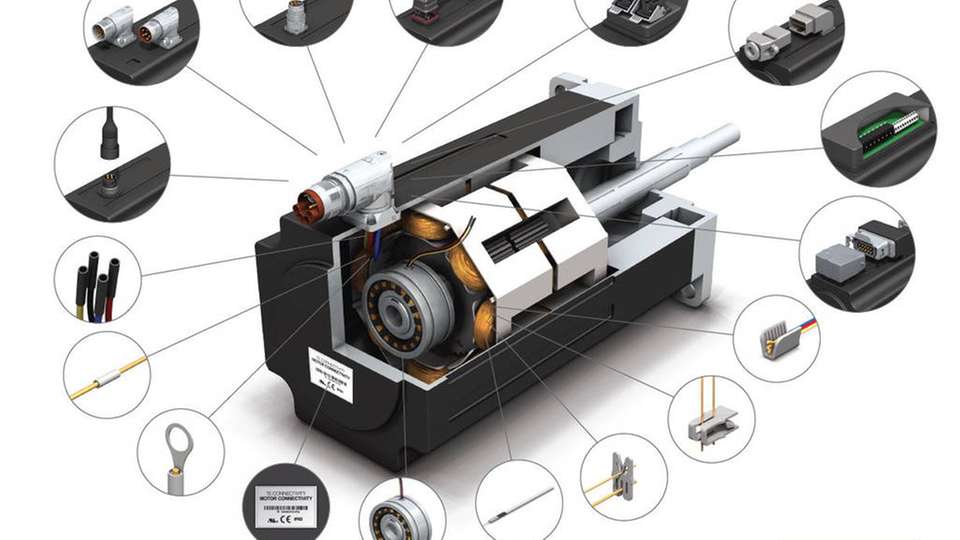 Kabelschuhe und Spleiße von TE Connectivity sollen einen zuverlässigen Anschluss von Schrittmotoren unterstützen.