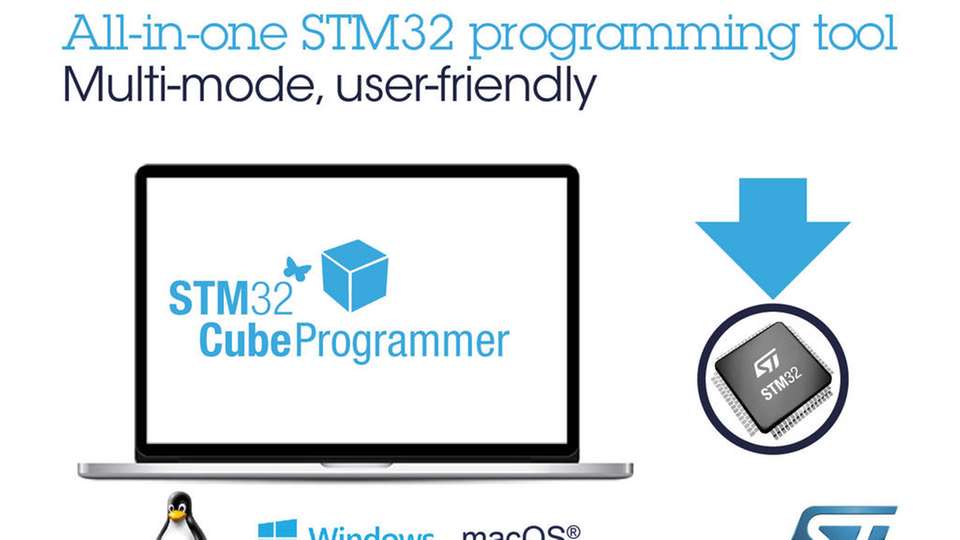 STM32CubeProgrammer von STMicroelectronics ist für verschiedenen Betriebsmodelle verwendbar und verfügt über die Fähigkeiten, komplettes oder sektorweises Löschen ebenso wie das Programmieren der Options-Bytes von Mikrocontrollern. 
