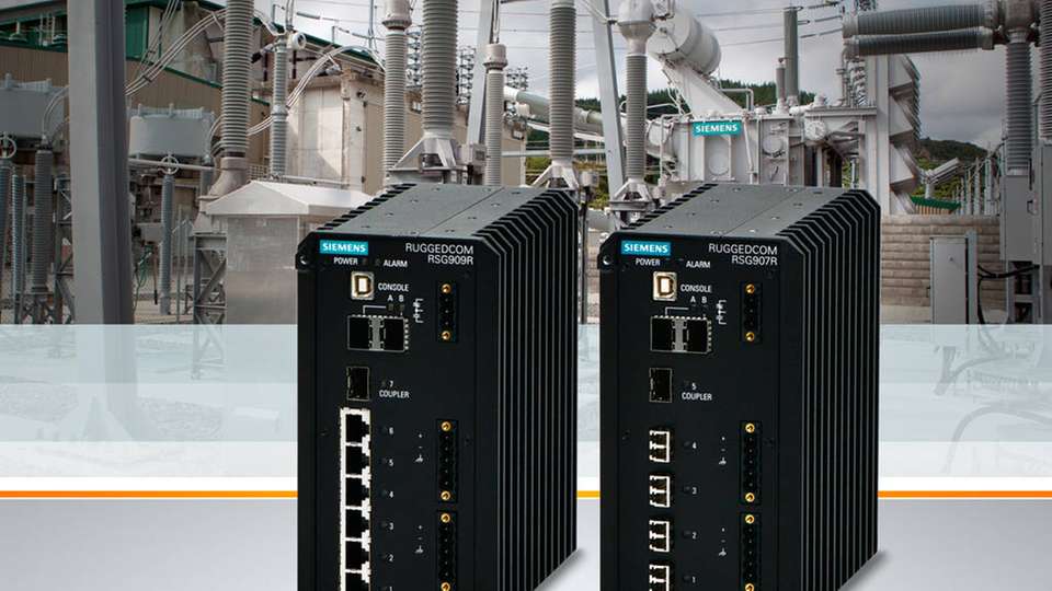 Die neuen Gigabit-Ethernet-Switches Ruggedcom RSG907R und Ruggedcom RSG909R.