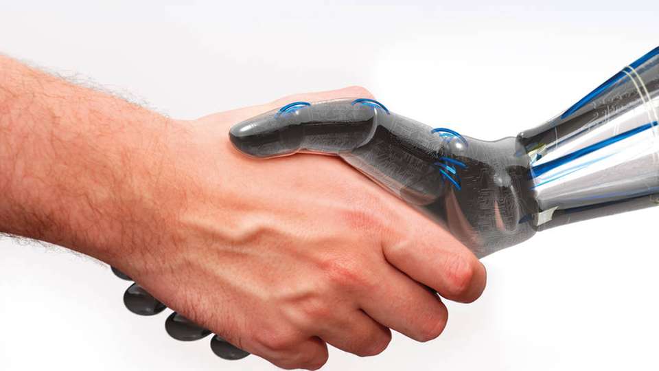 shake hands with new technologies