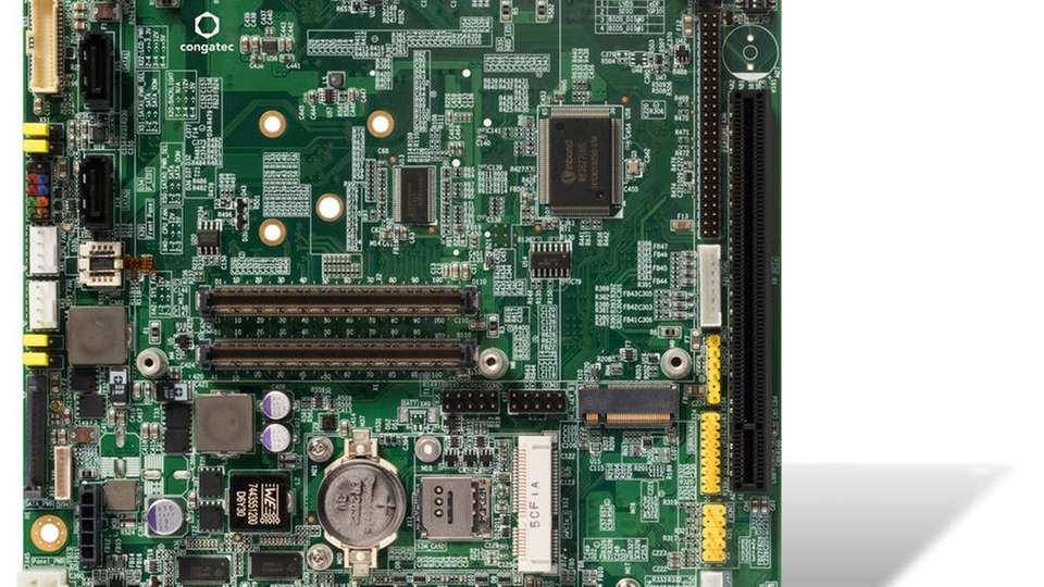 Das industrietaugliche Mini-ITX Motherboard conga-IT6 von contatec kombiniert Standard Embedded Schnittstellen mit Leistungsmerkmalen aus der IT-Welt. 