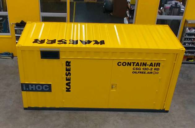 Kompakt, robust, mobil und zuverlässige ölfrei verdichtete Druckluft: Die neue Kaeser Contain Air Druckluftstation bietet eine schnelle und sichere Lösung. 