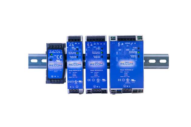 Die REDIN/3AC Serie liefert wahlweise 120W; 240W; 480W oder 960 Watt bei nominal 24Vdc mit 40mV Rippelstrom, bzw. 22 - 29Vdc justiert mittels Präzisionspotentiometer.