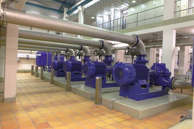 Vier Trinkwasserpumpen mit 200-kW-Motoren bilden das Herzstück der Anlage.