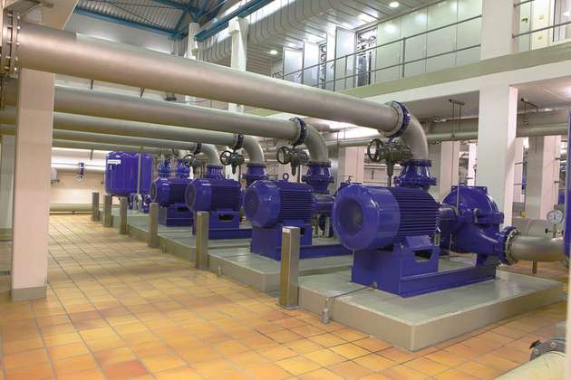 Vier Trinkwasserpumpen mit 200-kW-Motoren bilden das Herzstück der Anlage.