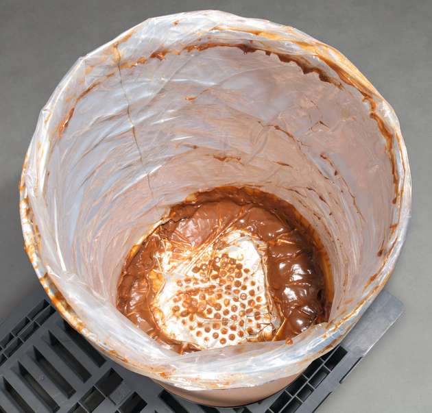 Beispiel für Restmenge im Fass mit Aseptic Bag: Karamell