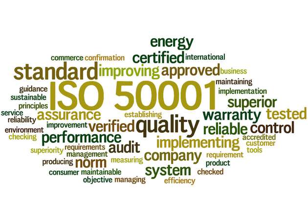 ISO 50001: Ziel der Norm ist die Unterstützung von Firmen ihre energiebezogenen Leistungen in EMS einzubetten und damit Prozesse im Unternehmen zu verbessern. So sollen Energieeffizienzpotenziale verbessert werden.