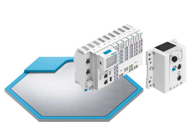 Intelligente Konnektivität: Das IoT-Gateway CPX-IOT verbindet schlüsselfertig Komponenten und Module aus der Anlage über eine OPC-UA-Schnittstelle mit der Cloud von Festo.