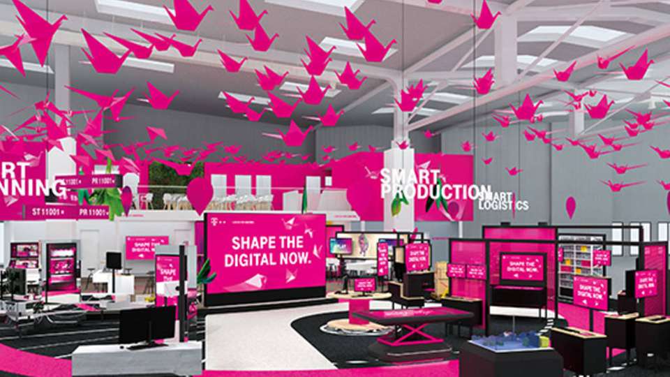 Der Auftritt der Deutschen Telekom auf der Hannover Messe 2018 steht unter dem Motto „Shape the digital now“.