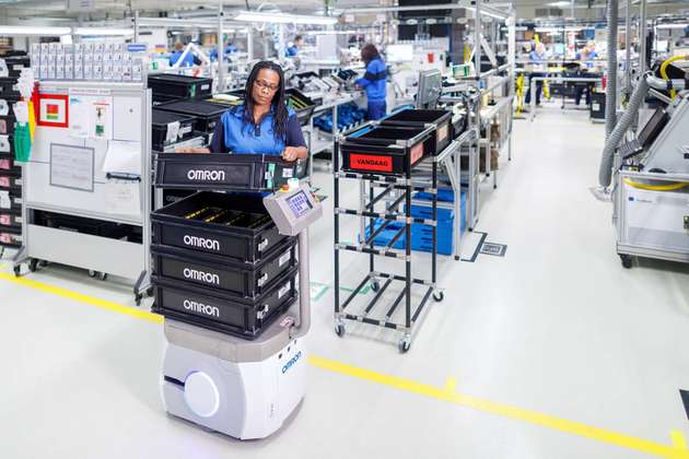 Die mobilen Roboter eignen sich für eine sichere und feste Zusammenarbeit mit Menschen.