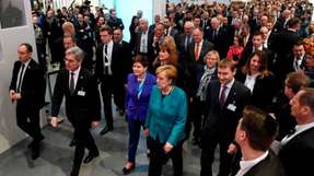 Eröffnungsrundgang - Die Ministerpräsidentin der Republik Polen Beata Szydło eröffnet gemeinsam mit Kanzlerin Angela Merkel die Hannover Messe 2017. Dieses Jahr heißt das Partnerland Mexiko und zur Eröffnung wird neben Merkel der mexikanische Präsident Enrique Peña Nieto erwartet. 
