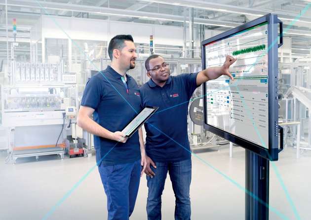 Bosch zeigt auf der Hannover Messe Lösungen für die vernetzte Fabrik.