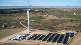 Der spanische Hybridpark La Plana, in dem Siemens Gamesa derzeit die Redox-Flow-Technologie testet.
