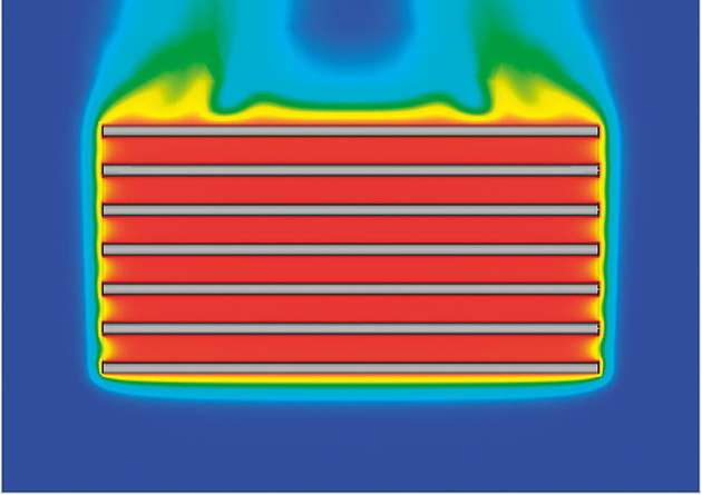 Eine unpassende Ausrichtung der Kühlrippen sorgt für einen Wärmestau. Dadurch sinkt die Effektivität des Kühlkörpers.