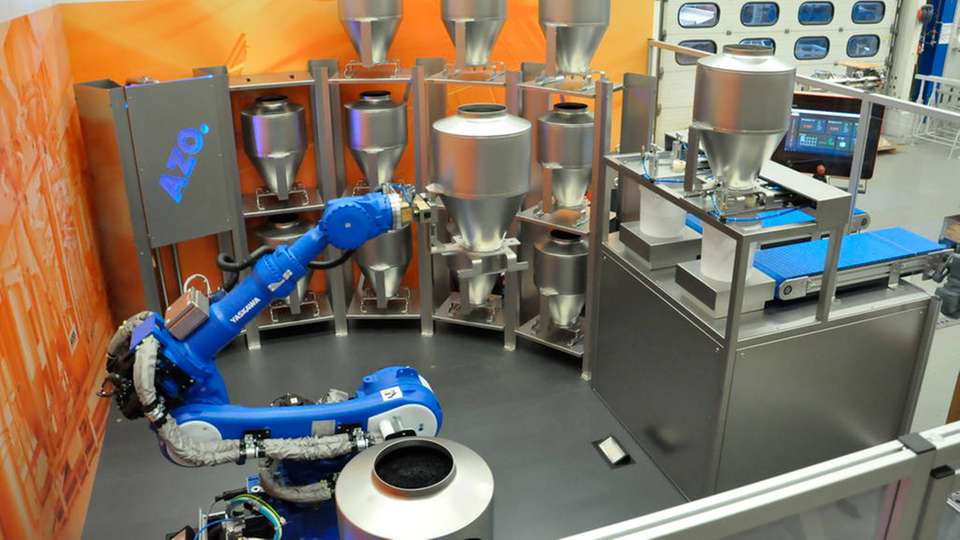 Das Rolog-System automatisiert den Dosierprozess von Kleinstmengen mit Hilfe einer Kombination aus neuer Azo-Technologie und bewährter Robotertechnik.