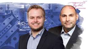 Blockchain-Experte Alexander Ebeling und Thorsten Hönow, Experte für Data Analytics und KI.