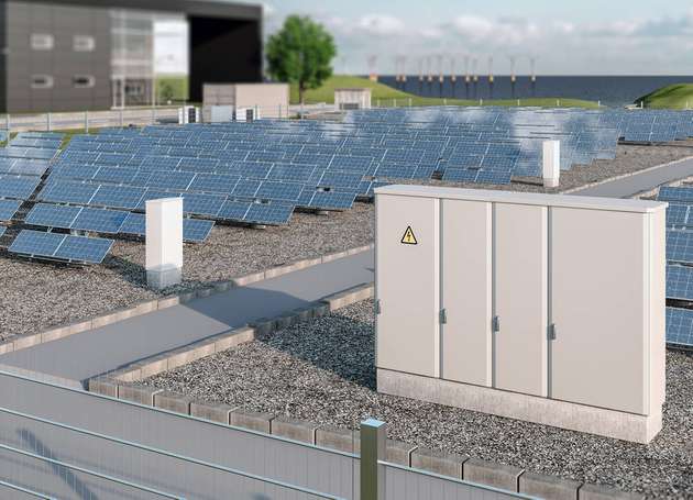 Photovoltaik: Mit seinem Outdoor-Gehäusesystem stellt Rittal zwei Varianten für den Einbau von Zentralwechselrichtern vor: eine Variante für extreme und eine Variante für gemäßigte Umgebungsbedingungen.