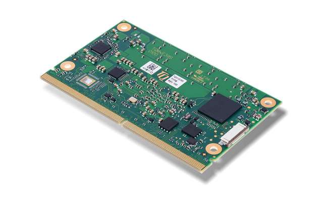 Die Unterseite des TQMxE39S-Moduls.