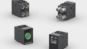 Steckverbinder für die Ethernet-Kommunikation in Industrie und Bahntechnik Das neue CombiTac 10-Gbit-Modul mit M12- oder RJ45-Anschluss.