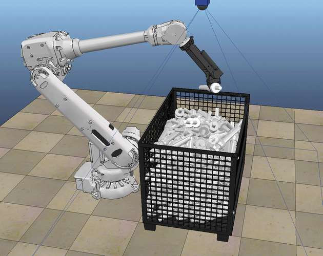 Im Projekt Deep Grasping erarbeiten Forscher eine virtuelle Lern­umgebung. Darin üben Roboter bereits vor ihrer Inbetriebnahme Greifversuche an Werkstücken.