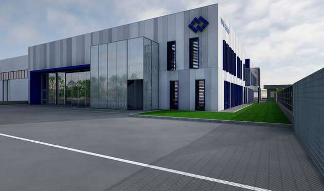 Außenansicht des Technologiezentrums in Ponte Motta di Cavezzo.