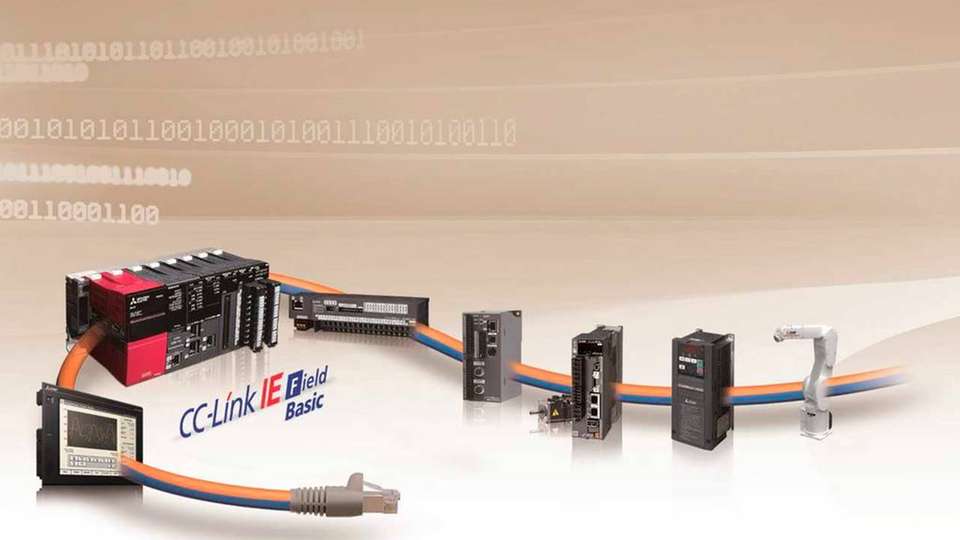 CC-Link IE Field Basic ermöglicht die Anbindung von Automatisierungskomponenten über den 100-MBit-Ethernet-Port ohne Hardware-Modifikationen.