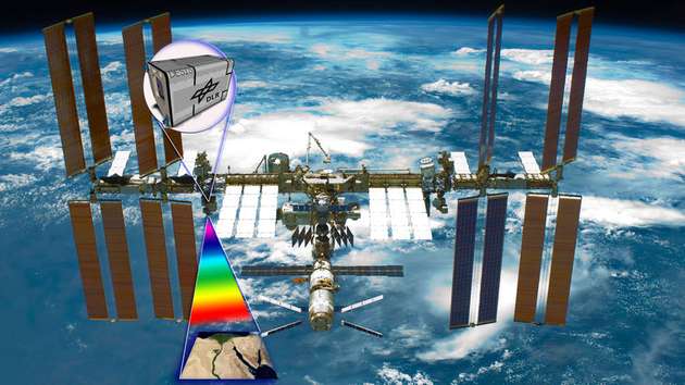 DESIS wird die Erde mit einer Auflösung von 30 mal 30 Metern pro Pixel im sichtbaren bis zum nahe-Infraroten Spektrum aufzeichnen. 