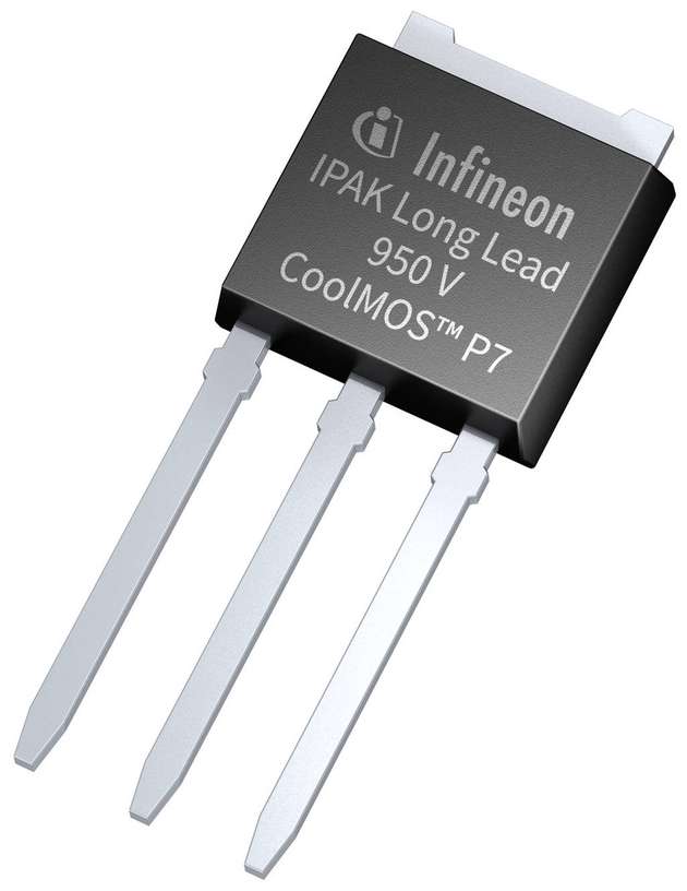 Der 950-V-CoolMOS-P7-Superjunction-MOSFET im IPAK-Long-Lead-Gehäuse.