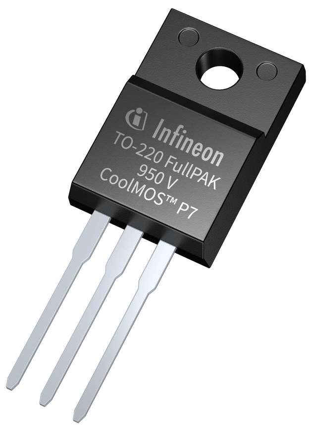 Der 950-V-CoolMOS-P7-Superjunction-MOSFET im TO-220-FullPAK-Gehäuse.