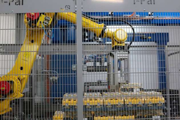 Auch der Palettierroboter kann nicht ohne (Druck-)Luft leben.