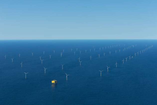 Der Offshore-Windpark DanTysk, 70 Kilometer westlich von Sylt.