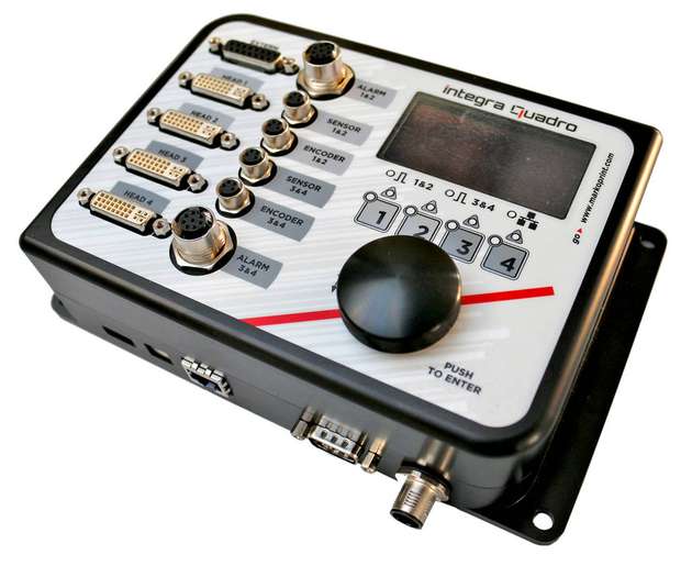 Das Steuergerät Integra Quadro kann bis zu vier Druckköpfe ansteuern und lässt sich einfach in Schaltschränke oder Maschinen integrieren.