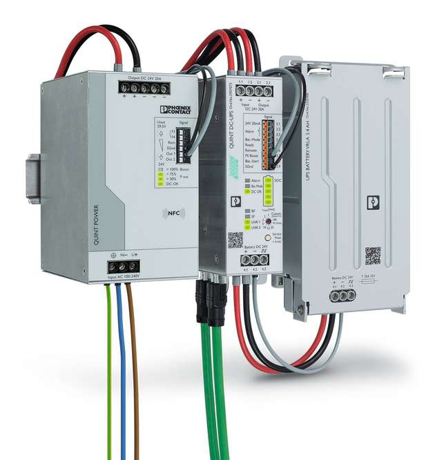 Leistungsstarke Batterielader und hohe Batteriekapazitäten ermöglichen lange Pufferzeiten und erhöhen so die Verfügbarkeit der Anlage.