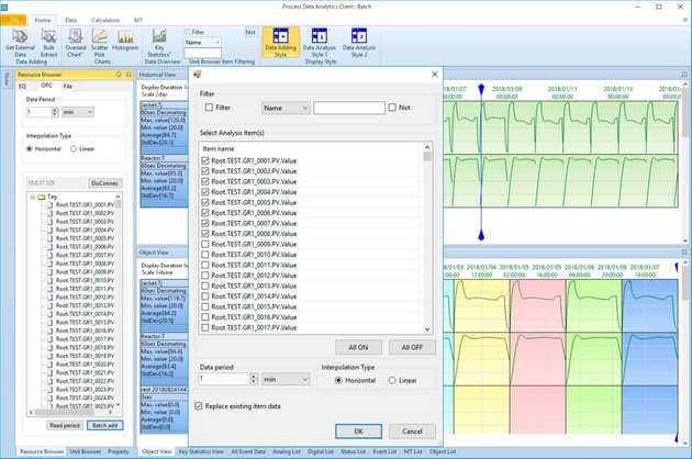 Das Dialogfeld PIMS-Datenimport in Process Data Analytics R1.02.